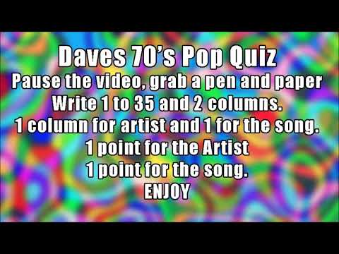 70's pop quiz