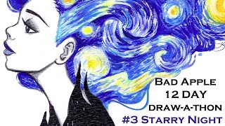 #3 Starry Night - Bad Apples 12 Days Draw-A-Thon