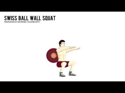 Body Weight Exercise: Swissball Wall Squat