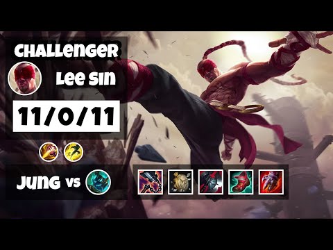 Lee Sin vs Hecarim KOREAN Challenger JUNGLE (11/0/11) - v11.8