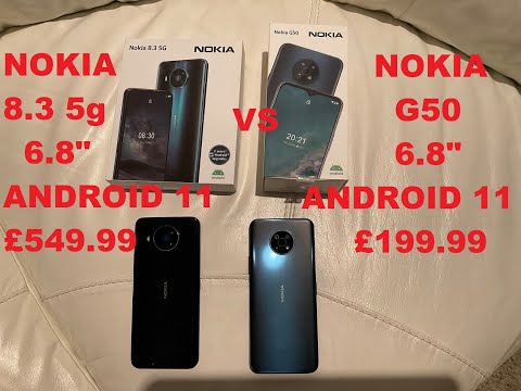 Nokia 8.3 5g VS Nokia G50 Stock Android 11 w/ 6.8” Displays UNBOXING & REVIEW in 4K