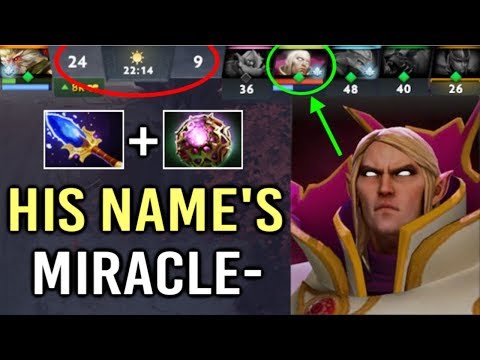 THIS IS WHY HIS NAME'S Miracle- Invoker God vs Pro Tinker Mid Epic Combo Comeback 7.21 Dota 2