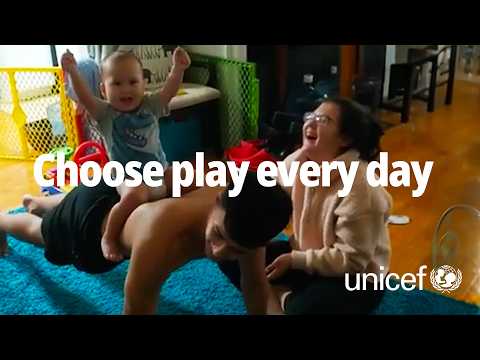 Watch what happens when parents join children to play | UNICEF