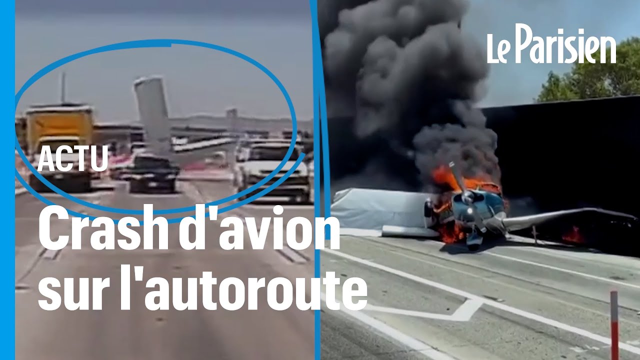 Un avion atterrit en catastrophe sur une autoroute californienne avant de s'enflammer