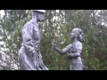 Snow Falling 51st Highland Division War Memorial Perth Perthshire Scotland