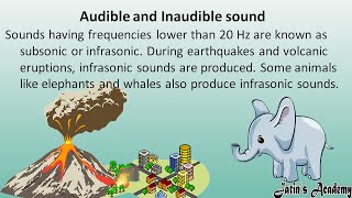 Audible and inaudible sound Infrasonic sonic ultrasonic sound SONAR Physics ICSE @jatinacademy