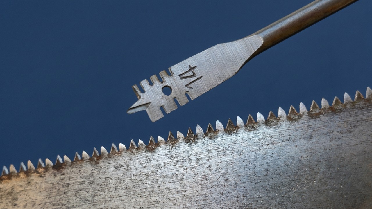 Better Than a File! The Secret to Sharpening Hand Saw with Small Teeth