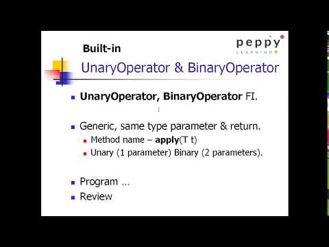Unaryoperator Binaryoperator Functional Interfaces