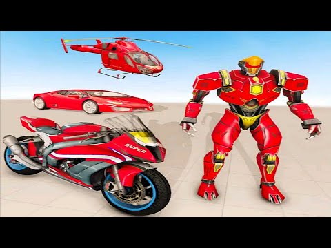 Helicopter Robot Car Game - Bike Robot Game 2021 - Android Gameplay