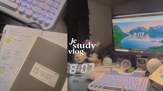 jc college diaries ☁️ | daily productive study vlog singapore, first week of jc, BenQ GW2485TC