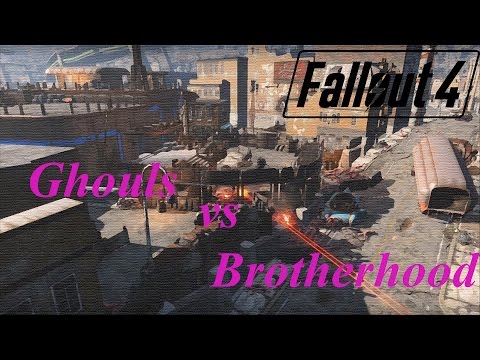 Fallout 4 - 150 Ghouls VS 6 Brotherhood Knights
