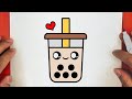 HOW TO DRAW A CUTE DRINK MILK COFFEE!