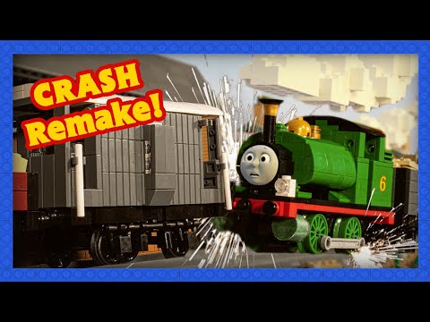 LEGO Thomas and Friends | Percy's Predicament Crash Remake | LEGO Train Crash | Brickfilm |