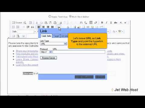 f How to work with hyperlinks in DotNetNuke