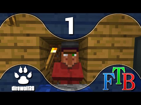 FTB Direwolf20 1.7 ~ Ep 1 ~ Creepy Villager Guy!