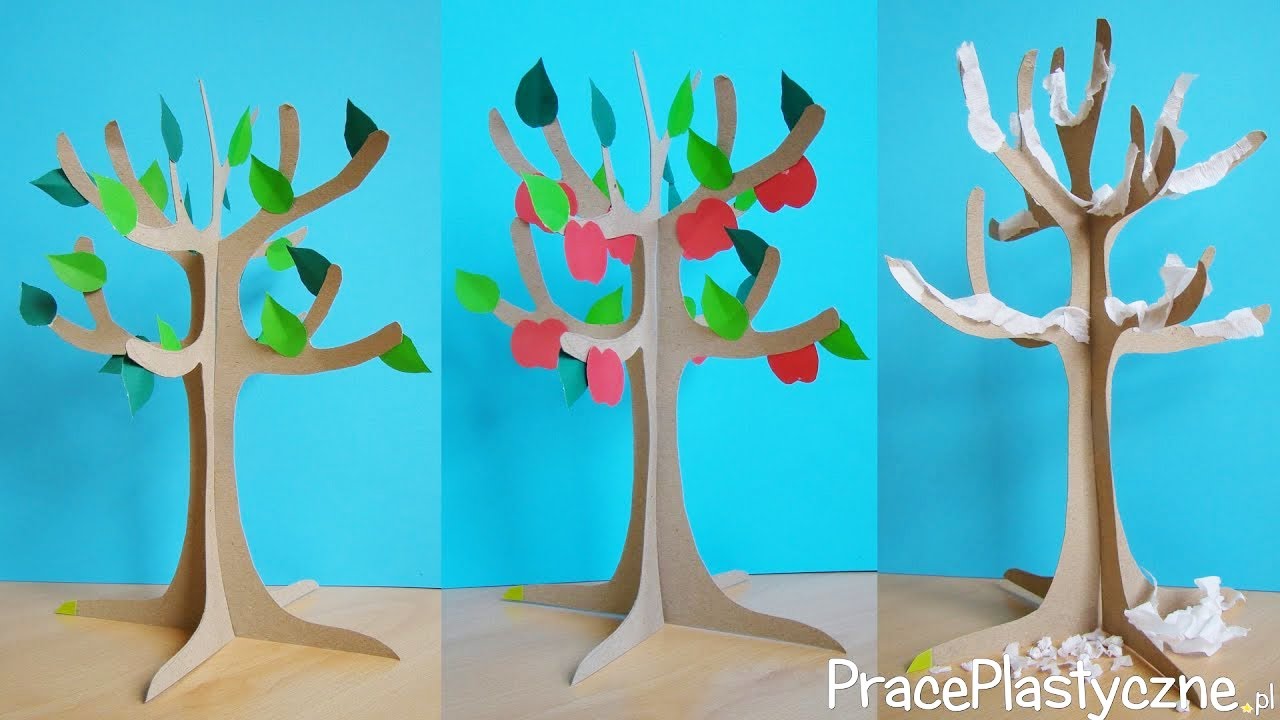 Drzewo z papieru - 4 pory roku