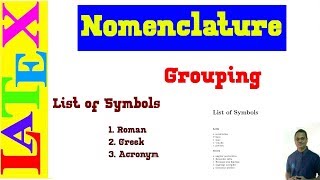 Grouping/Sorting of List of Symbols in LaTeX (LaTeX Advanced Tutorial-03)