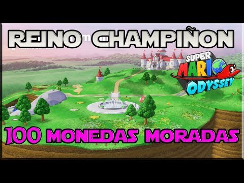 Super Mario Odyssey - Guia 100% - 100 Monedas Moradas - Reino Champiñon - Español