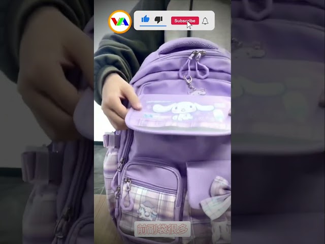 Vídeo relacionado con Roffatide Mochilas de animación cinnamoroll kawaii, con 21 bolsas de regalo para el nuevo semestre de estética de viajes de dibujos animados, mochilas de computadora portátil antirrobo con lindos
