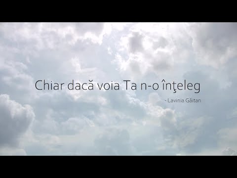 Chiar dacă voia Ta n-o înțeleg | Lavinia Găitan