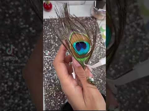 Peacock Feather Encapsulated Nail Art 🦚💅🏽 ريشة