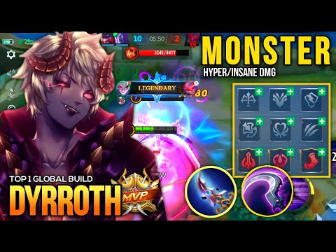 LEGENDARY TERCEPAT DALAM 5 MENIT KILL 8‼️| DYRROTH BEST BUILD 2022 FIGHTER EMBLEM