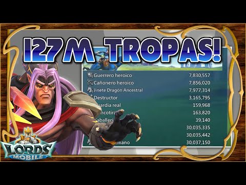 127M de tropas cereadas! Gran trolleada al enemigo por intentar robar kills!  - Lords Mobile ES