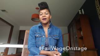 Crystal Dickinson #FairWageOnstage video