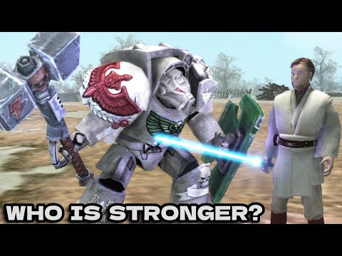 1 Terminator (Warhammer 40K) vs 4 Jedi (Star Wars) - Who will Survive?