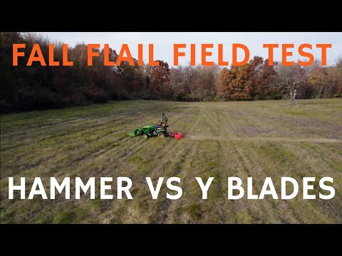 HAMMER BLADES VS Y BLADES!  HOW DO DIFFERENT BLADES CUT? FLAIL MOWER FIELD TEST!