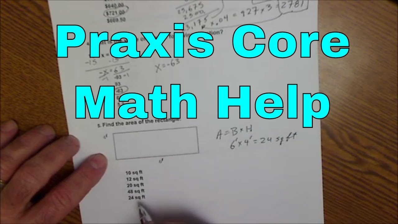 Praxis Core Math Practice Test with Help