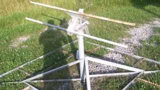 Portable roll off ground mount solar array under construction for Emergency Service