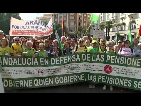 Luchan en la calle por el futuro del sistema público de pensiones