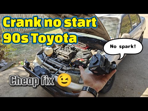 Crank no start, NO SPARK repair 1996 Toyota example