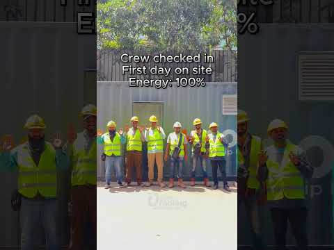 Day one of roll-on-site roofing.