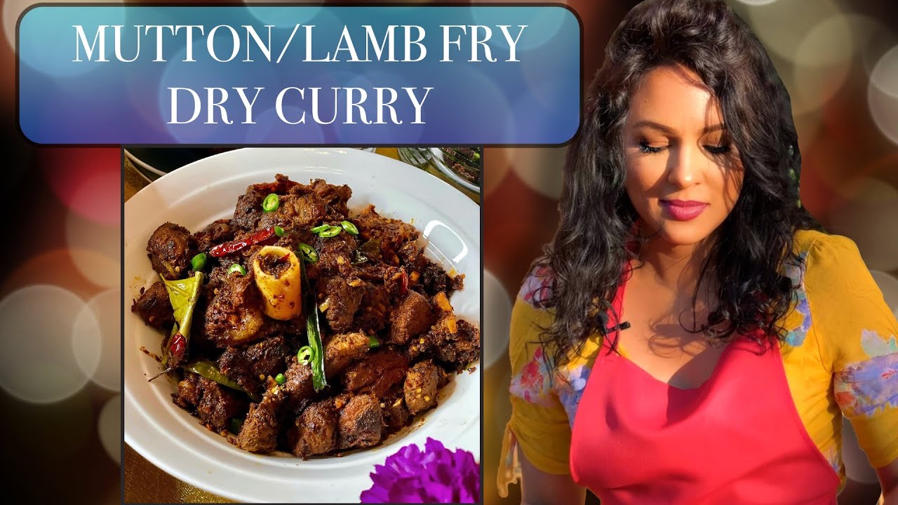 Delicious Sri Lankan / South Indian Mutton Curry / Lamb Dry Curry ( Jaffna Fry )