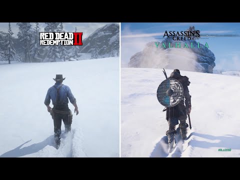 RDR 2 vs AC Valhalla - Comparison of Details! Which is Best?