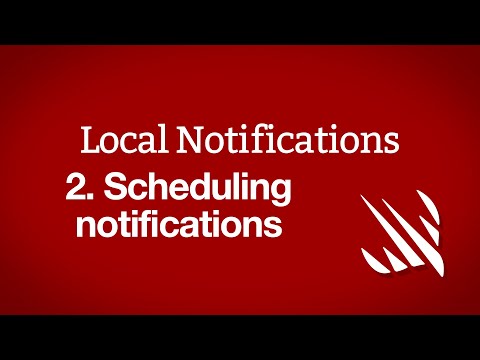 Scheduling notifications: UNUserNotificationCenter – Local Notifications, part 2
