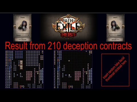 PoE 3.12 Easy Currency Farming  Heist Contracts // Result Of 210 Deception Contracts // 4.5ex p hour