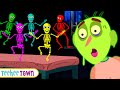 Five Skeletons Jumping On The Bed NEW Song Spooky Scary Songs By Teehee Town