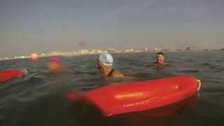 preview picture of video 'Open Ocean Swim, Wildwood Crest, NJ  July 2013, Swim #3 north to the Crest Pier'