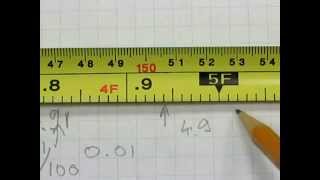 Read an engineers` tape measure (in decimal feet)