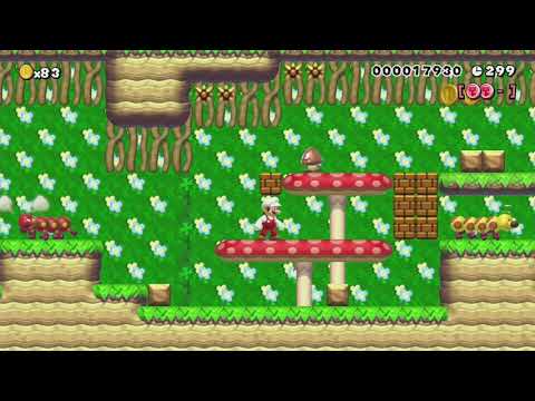 WORLD 5-1　～ハナチャンがすむ トゲトゲジャングル～ by シュン - Super Mario Maker - No Commentary 1bo