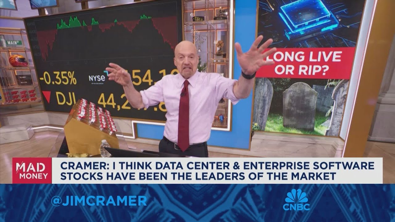 Jim Cramer talks the recent fall of enterprise software stocks