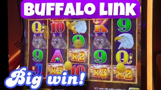 BUFFALO LINK BIG WIN! 🤑GRANDMA LUCKY IS A LOW ROLL QUEEN!👸🏻#slots #gambling #resortsworldlasvegas
