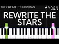 The Greatest Showman Rewrite The Stars EASY Piano Tutorial