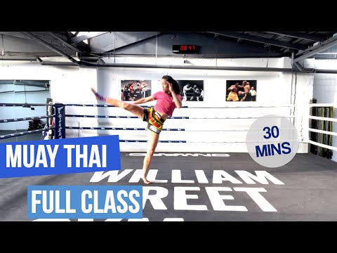 Muay Thai Full Class - Home & Beginner Friendly |No Equipment |Shadow Boxing |30 Mins w Spring Sia