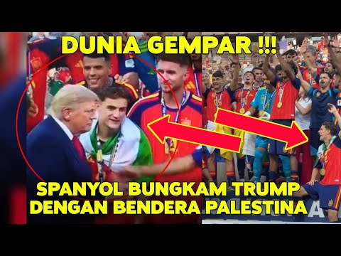 Dunia Gempar! Spanyol, Yamal CS Bungkam Trump Dengan Bendera Palestina Saat Terima Piala Dunia 2026