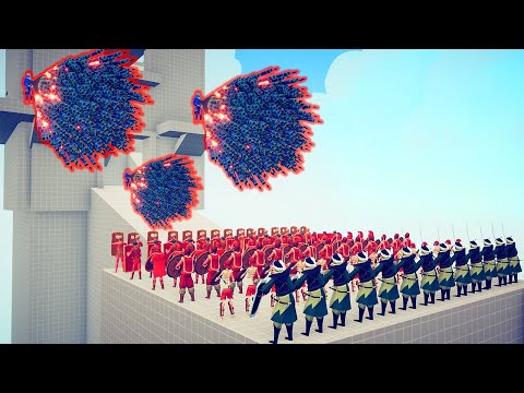 SHIELD ARMY vs CASTLE of OP RANGED UNITS! 1 | TABS - Totally Accurate Battle Simulator