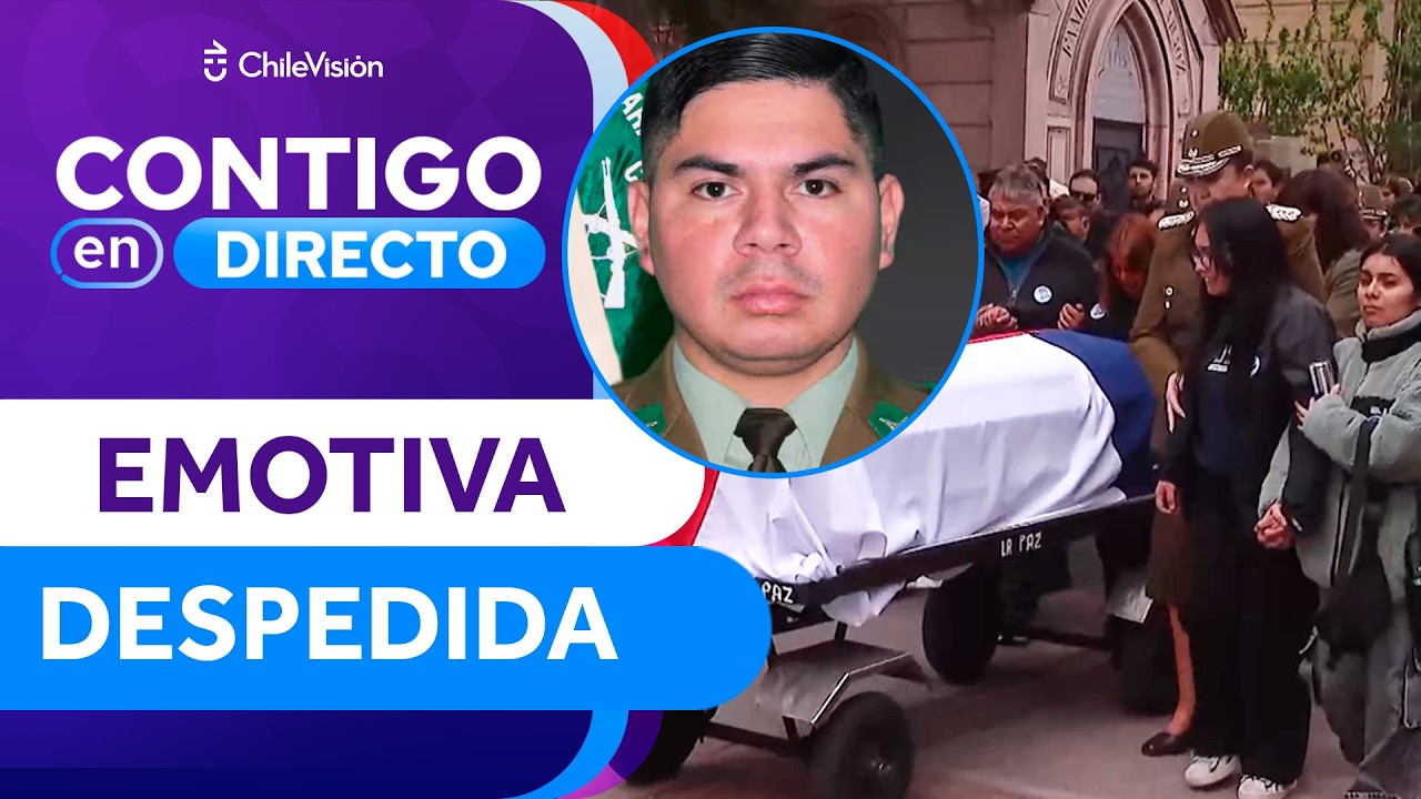 CON HOMENAJES: Toda la despedida a cabo Aguilera, asesinado en Lo Espejo - Contigo en Directo
